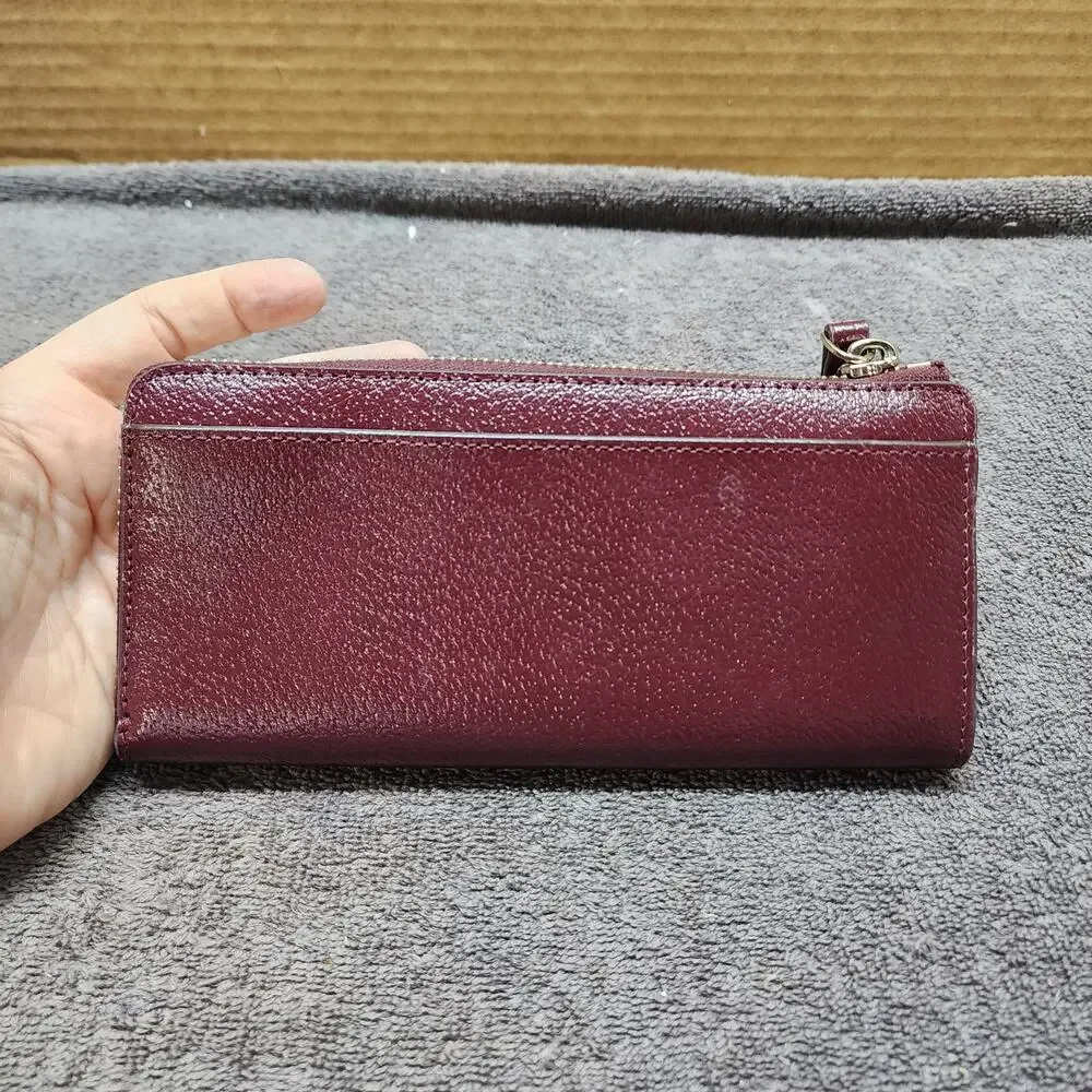 Kate Spade Matthews St. Nisha wine burgundy Wallet bow NWOT unused b50